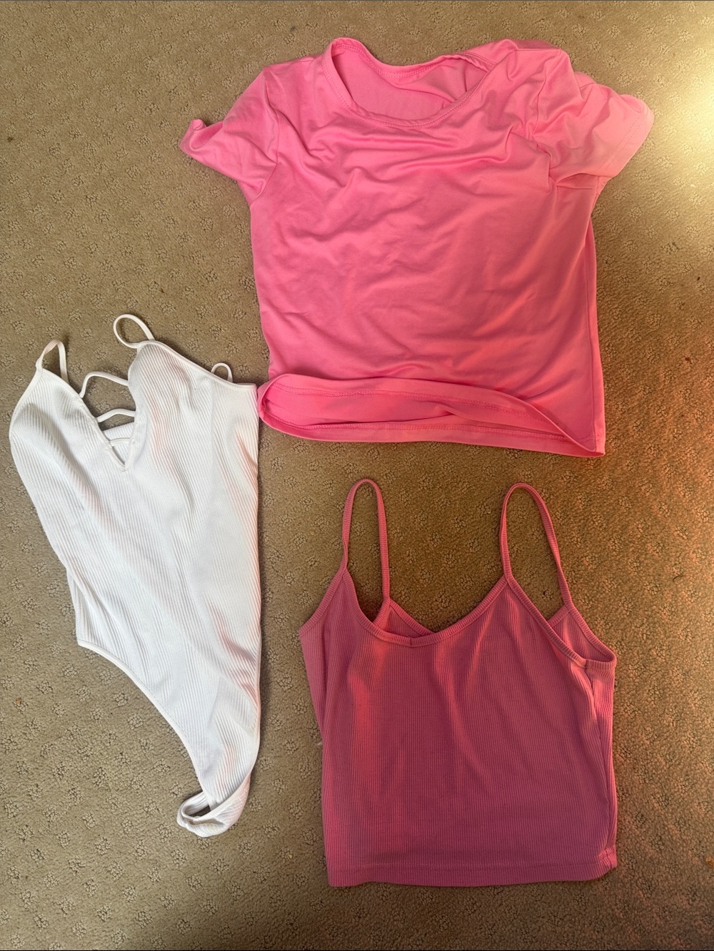 Nikibiki Pink Ribbed Bandeau Cami Top
